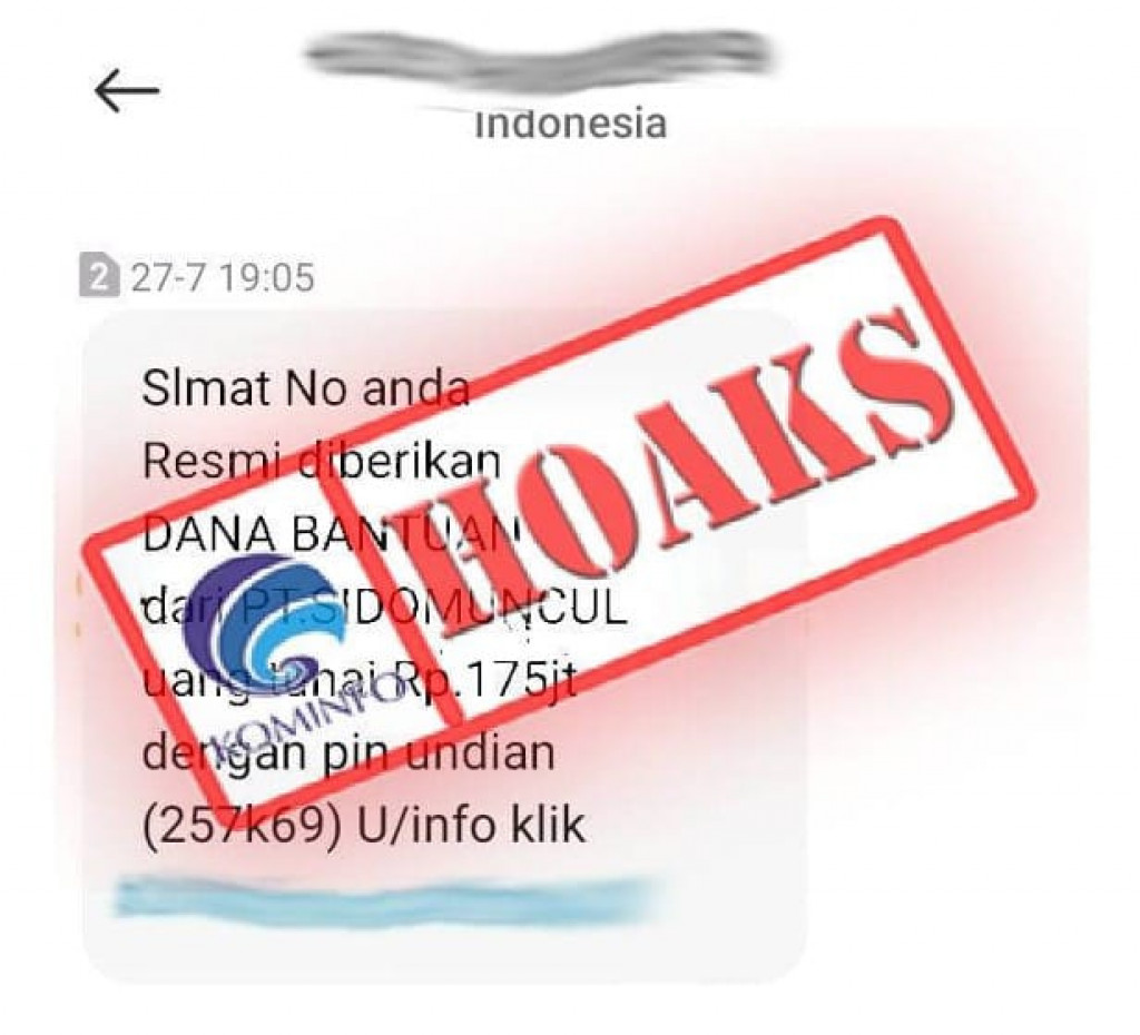 [HOAKS] PT Sido Muncul Bagikan Dana Bantuan Rp 175 Juta